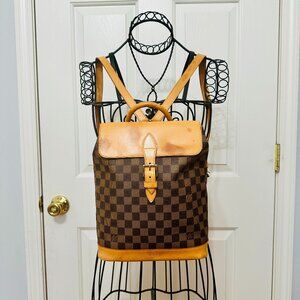 LIMITED EDITION LOUIS VUITTON CENTENAIRE DAMIER EBENE SOHO BACKPACK VINTAGE 1996